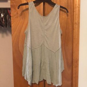 Flowy hippie teal tank top